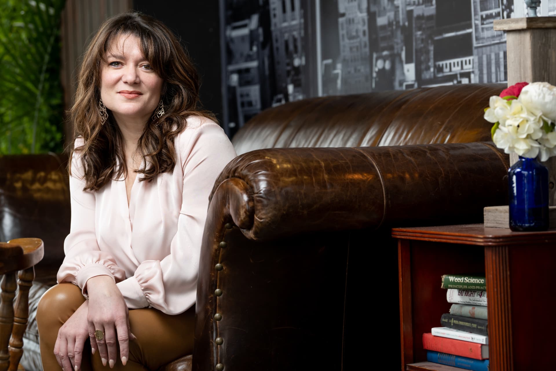 Dr. Danielle Gettings seated in a warm, welcoming room